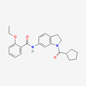 molecular formula C23H26N2O3 B3209653 N-(1-(cyclopentanecarbonyl)indolin-6-yl)-2-ethoxybenzamide CAS No. 1060198-28-8