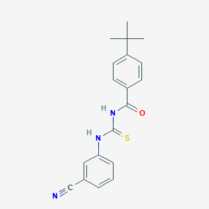 molecular formula C19H19N3OS B320967 4-tert-butyl-N-[(3-cyanophenyl)carbamothioyl]benzamide 