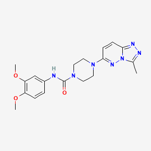 molecular formula C19H23N7O3 B3209680 N-(3,4-dimethoxyphenyl)-4-(3-methyl-[1,2,4]triazolo[4,3-b]pyridazin-6-yl)piperazine-1-carboxamide CAS No. 1060207-89-7