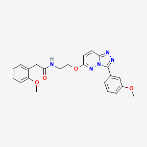 molecular formula C23H23N5O4 B3209725 2-(2-methoxyphenyl)-N-(2-((3-(3-methoxyphenyl)-[1,2,4]triazolo[4,3-b]pyridazin-6-yl)oxy)ethyl)acetamide CAS No. 1060238-18-7