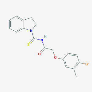 molecular formula C18H17BrN2O2S B320973 2-(4-bromo-3-methylphenoxy)-N-(2,3-dihydro-1H-indol-1-ylcarbonothioyl)acetamide 