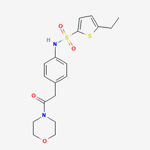 molecular formula C18H22N2O4S2 B3209731 5-ethyl-N-(4-(2-morpholino-2-oxoethyl)phenyl)thiophene-2-sulfonamide CAS No. 1060242-39-8