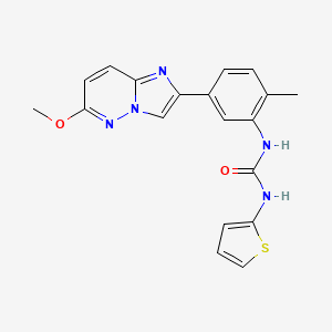 1-(5-(6-Methoxyimidazo[1,2-b]pyridazin-2-yl)-2-methylphenyl)-3-(thiophen-2-yl)urea