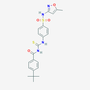 4-({[(4-tert-butylbenzoyl)amino]carbothioyl}amino)-N-(5-methyl-3-isoxazolyl)benzenesulfonamide