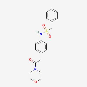 molecular formula C19H22N2O4S B3209757 N-(4-(2-morpholino-2-oxoethyl)phenyl)-1-phenylmethanesulfonamide CAS No. 1060256-21-4