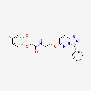 molecular formula C23H23N5O4 B3209765 2-(2-methoxy-4-methylphenoxy)-N-(2-((3-phenyl-[1,2,4]triazolo[4,3-b]pyridazin-6-yl)oxy)ethyl)acetamide CAS No. 1060267-87-9