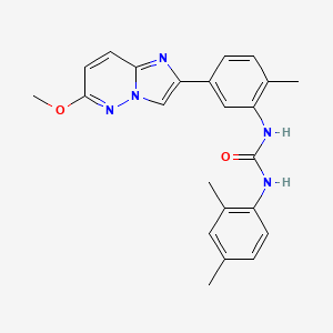 molecular formula C23H23N5O2 B3209783 1-(2,4-Dimethylphenyl)-3-(5-(6-methoxyimidazo[1,2-b]pyridazin-2-yl)-2-methylphenyl)urea CAS No. 1060269-73-9