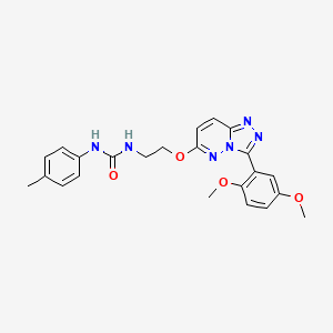 molecular formula C23H24N6O4 B3209789 1-(2-((3-(2,5-Dimethoxyphenyl)-[1,2,4]triazolo[4,3-b]pyridazin-6-yl)oxy)ethyl)-3-(p-tolyl)urea CAS No. 1060277-78-2