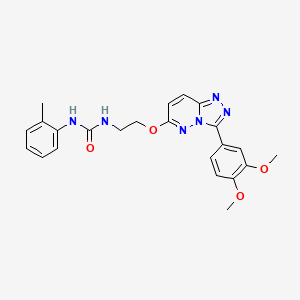 1-(2-((3-(3,4-Dimethoxyphenyl)-[1,2,4]triazolo[4,3-b]pyridazin-6-yl)oxy)ethyl)-3-(o-tolyl)urea