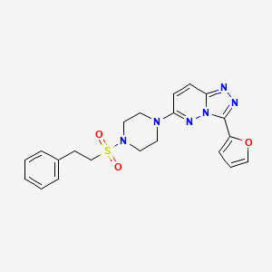 molecular formula C21H22N6O3S B3209803 3-(Furan-2-yl)-6-(4-(phenethylsulfonyl)piperazin-1-yl)-[1,2,4]triazolo[4,3-b]pyridazine CAS No. 1060280-92-3