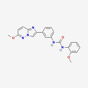 molecular formula C21H19N5O3 B3209819 1-(3-(6-Methoxyimidazo[1,2-b]pyridazin-2-yl)phenyl)-3-(2-methoxyphenyl)urea CAS No. 1060293-64-2