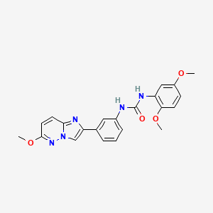 molecular formula C22H21N5O4 B3209824 1-(2,5-Dimethoxyphenyl)-3-(3-(6-methoxyimidazo[1,2-b]pyridazin-2-yl)phenyl)urea CAS No. 1060293-75-5