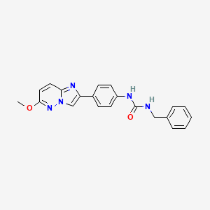 molecular formula C21H19N5O2 B3209850 1-Benzyl-3-(4-(6-methoxyimidazo[1,2-b]pyridazin-2-yl)phenyl)urea CAS No. 1060296-49-2