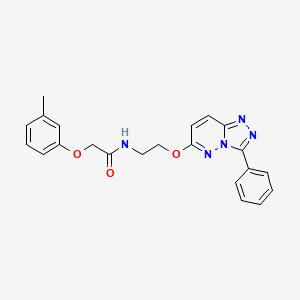 molecular formula C22H21N5O3 B3209857 N-(2-((3-phenyl-[1,2,4]triazolo[4,3-b]pyridazin-6-yl)oxy)ethyl)-2-(m-tolyloxy)acetamide CAS No. 1060298-73-8