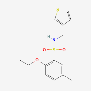 molecular formula C14H17NO3S2 B3209879 2-ethoxy-5-methyl-N-(thiophen-3-ylmethyl)benzenesulfonamide CAS No. 1060310-24-8