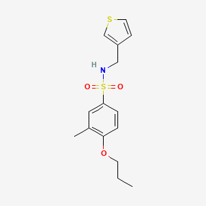 molecular formula C15H19NO3S2 B3209885 3-methyl-4-propoxy-N-(thiophen-3-ylmethyl)benzenesulfonamide CAS No. 1060310-46-4
