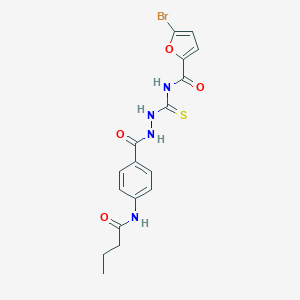 5-bromo-N-({2-[4-(butyrylamino)benzoyl]hydrazino}carbothioyl)-2-furamide