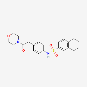 molecular formula C22H26N2O4S B3209904 N-(4-(2-morpholino-2-oxoethyl)phenyl)-5,6,7,8-tetrahydronaphthalene-2-sulfonamide CAS No. 1060322-46-4