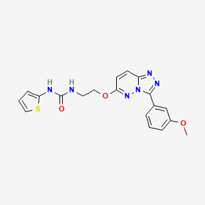 molecular formula C19H18N6O3S B3209917 1-(2-((3-(3-Methoxyphenyl)-[1,2,4]triazolo[4,3-b]pyridazin-6-yl)oxy)ethyl)-3-(thiophen-2-yl)urea CAS No. 1060325-33-8