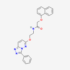 molecular formula C25H21N5O3 B3209937 2-(naphthalen-1-yloxy)-N-(2-((3-phenyl-[1,2,4]triazolo[4,3-b]pyridazin-6-yl)oxy)ethyl)acetamide CAS No. 1060334-61-3