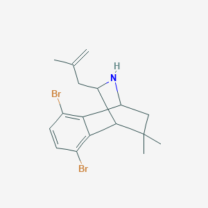 5,8-Dibromo-3,3-dimethyl-9-(2-methylprop-2-en-1-yl)-1,2,3,4-tetrahydro-1,4-(epiminomethano)naphthalene