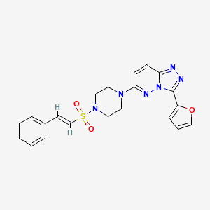 molecular formula C21H20N6O3S B3209950 (E)-3-(furan-2-yl)-6-(4-(styrylsulfonyl)piperazin-1-yl)-[1,2,4]triazolo[4,3-b]pyridazine CAS No. 1060345-23-4