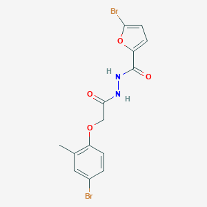 molecular formula C14H12Br2N2O4 B320996 5-bromo-N'-[(4-bromo-2-methylphenoxy)acetyl]-2-furohydrazide 
