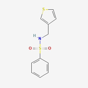 molecular formula C11H11NO2S2 B3209962 N-(噻吩-3-基甲基)苯磺酰胺 CAS No. 1060352-68-2
