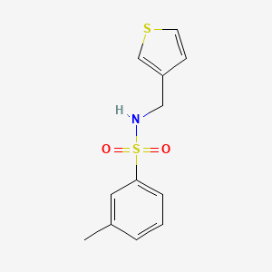 molecular formula C12H13NO2S2 B3209966 3-methyl-N-(thiophen-3-ylmethyl)benzenesulfonamide CAS No. 1060352-80-8