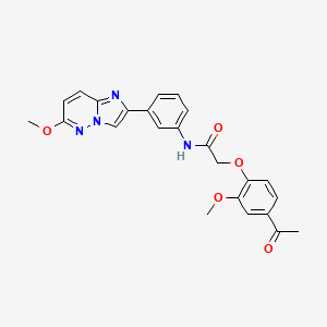 molecular formula C24H22N4O5 B3209976 2-(4-acetyl-2-methoxyphenoxy)-N-(3-(6-methoxyimidazo[1,2-b]pyridazin-2-yl)phenyl)acetamide CAS No. 1060354-46-2