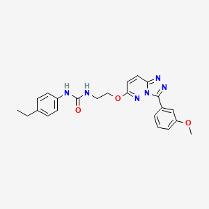 molecular formula C23H24N6O3 B3209980 1-(4-Ethylphenyl)-3-(2-((3-(3-methoxyphenyl)-[1,2,4]triazolo[4,3-b]pyridazin-6-yl)oxy)ethyl)urea CAS No. 1060365-62-9