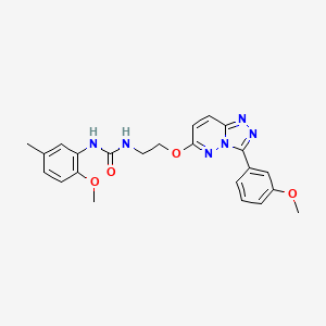 molecular formula C23H24N6O4 B3209987 1-(2-Methoxy-5-methylphenyl)-3-(2-((3-(3-methoxyphenyl)-[1,2,4]triazolo[4,3-b]pyridazin-6-yl)oxy)ethyl)urea CAS No. 1060366-22-4