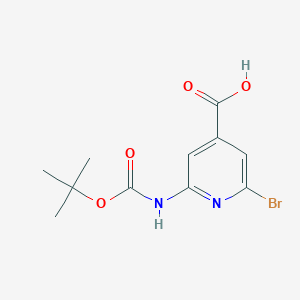 2-Bromo-6-(tert-butoxycarbonylamino)isonicotinic acid