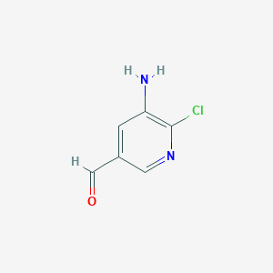 molecular formula C6H5ClN2O B3210035 5-Amino-6-chloronicotinaldehyde CAS No. 1060804-25-2