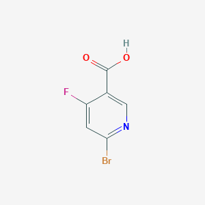 molecular formula C6H3BrFNO2 B3210064 6-溴-4-氟烟酸 CAS No. 1060809-33-7