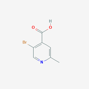 molecular formula C7H6BrNO2 B3210075 5-Bromo-2-methylisonicotinic acid CAS No. 1060810-16-3