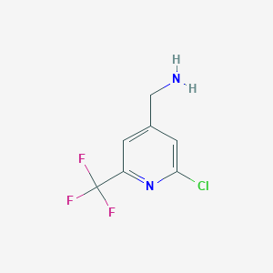 molecular formula C7H6ClF3N2 B3210076 (2-Chloro-6-(trifluoromethyl)pyridin-4-YL)methanamine CAS No. 1060810-25-4
