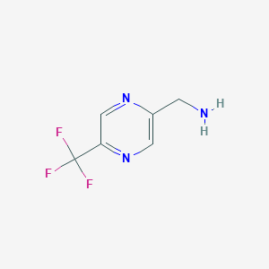 molecular formula C6H6F3N3 B3210102 (5-(Trifluoromethyl)pyrazin-2-YL)methanamine CAS No. 1060812-71-6