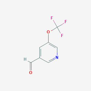 molecular formula C7H4F3NO2 B3210114 3-Pyridinecarboxaldehyde, 5-(trifluoromethoxy)- CAS No. 1060815-02-2