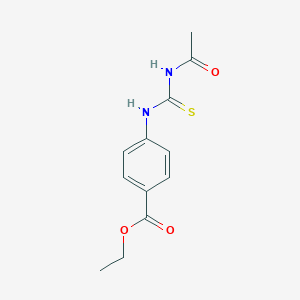 molecular formula C12H14N2O3S B321015 Ethyl 4-{[(acetylamino)carbothioyl]amino}benzoate 