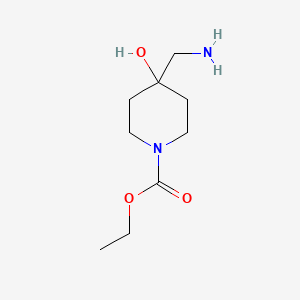 molecular formula C9H18N2O3 B3210179 Ethyl 4-(aminomethyl)-4-hydroxypiperidine-1-carboxylate CAS No. 106244-76-2