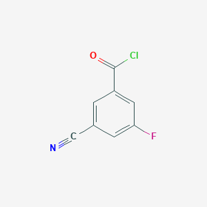 molecular formula C8H3ClFNO B3210213 3-Cyano-5-fluoro-benzoic acid chloride CAS No. 1064396-14-0
