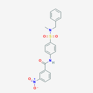 molecular formula C21H19N3O5S B321022 N-(4-{[benzyl(methyl)amino]sulfonyl}phenyl)-3-nitrobenzamide 