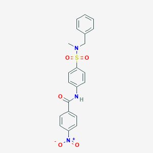 molecular formula C21H19N3O5S B321025 N-(4-{[benzyl(methyl)amino]sulfonyl}phenyl)-4-nitrobenzamide 