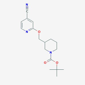 molecular formula C17H23N3O3 B3210275 tert-Butyl 3-(((4-cyanopyridin-2-yl)oxy)methyl)piperidine-1-carboxylate CAS No. 1065484-25-4