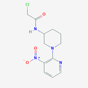 molecular formula C12H15ClN4O3 B3210291 2-Chloro-N-(3'-nitro-3,4,5,6-tetrahydro-2H-[1,2']bipyridinyl-3-yl)-acetamide CAS No. 1065484-48-1
