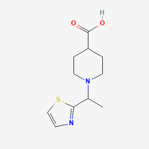 molecular formula C11H16N2O2S B3210312 1-(1-(Thiazol-2-yl)ethyl)piperidine-4-carboxylic acid CAS No. 1065484-61-8