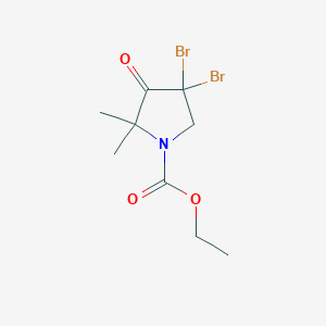 molecular formula C9H13Br2NO3 B3210324 Ethyl 4,4-dibromo-2,2-dimethyl-3-oxopyrrolidine-1-carboxylate CAS No. 106573-90-4