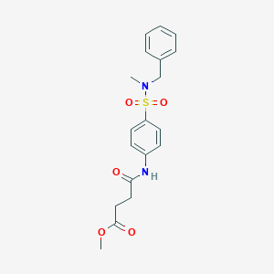 molecular formula C19H22N2O5S B321034 Methyl 4-(4-{[benzyl(methyl)amino]sulfonyl}anilino)-4-oxobutanoate 