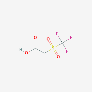 molecular formula C3H3F3O4S B3210356 2-((Trifluoromethyl)sulfonyl)acetic acid CAS No. 1067-00-1